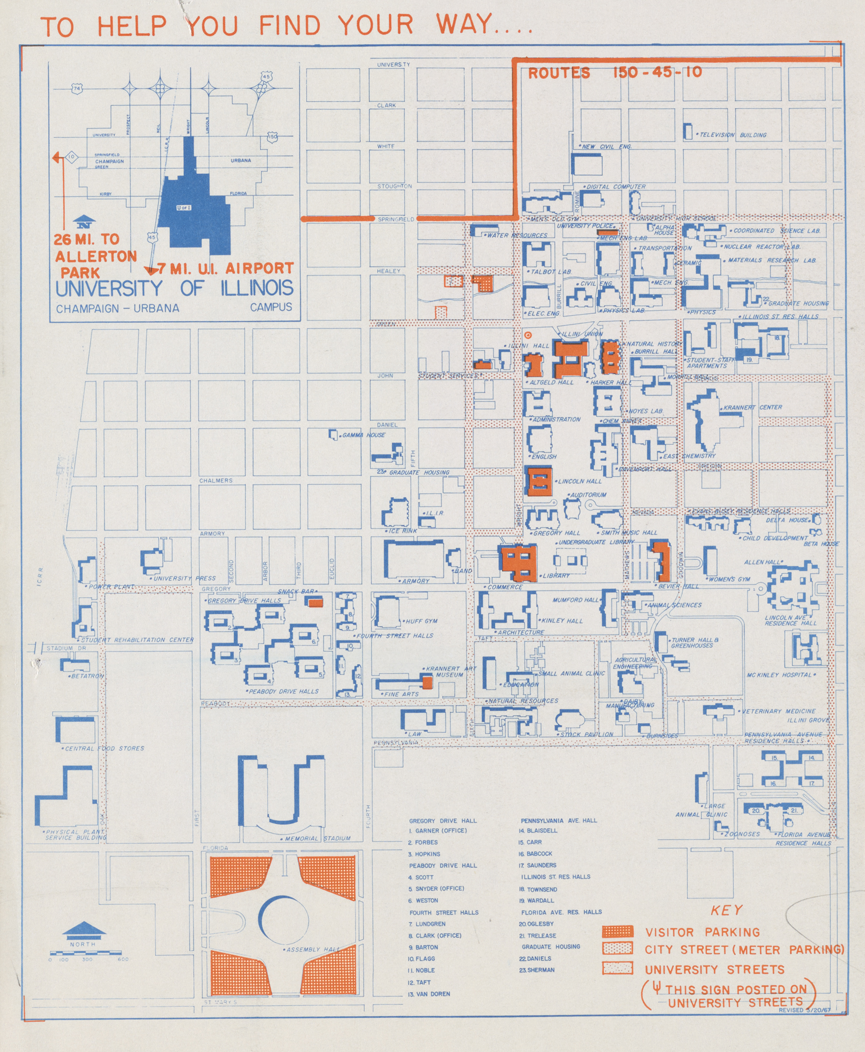 Campus Map, 1967