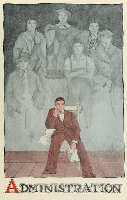 Administration Section Illustration from 1926 Illio
