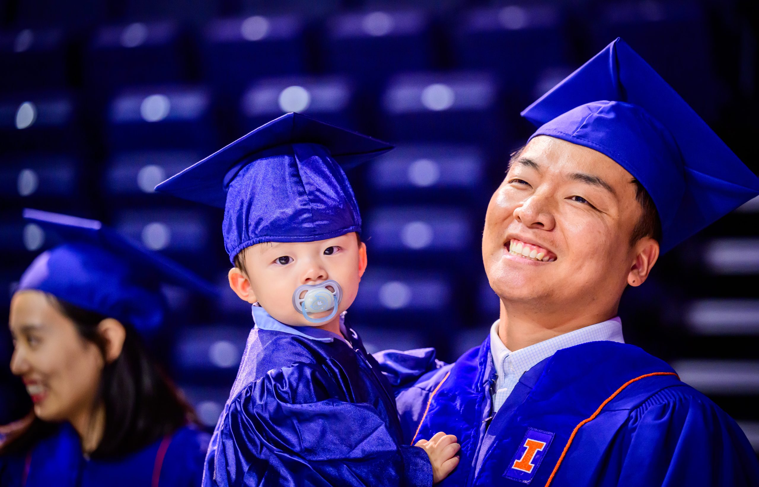 Student Parent with Child at Graduation