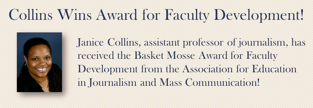 Janice Collins winds award for faculty development