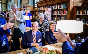 Library Friends Steve and Megan Shebik dedicate the Shebik Family Reading Room