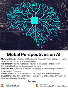 Poster for Global Perspectives on AI discussion