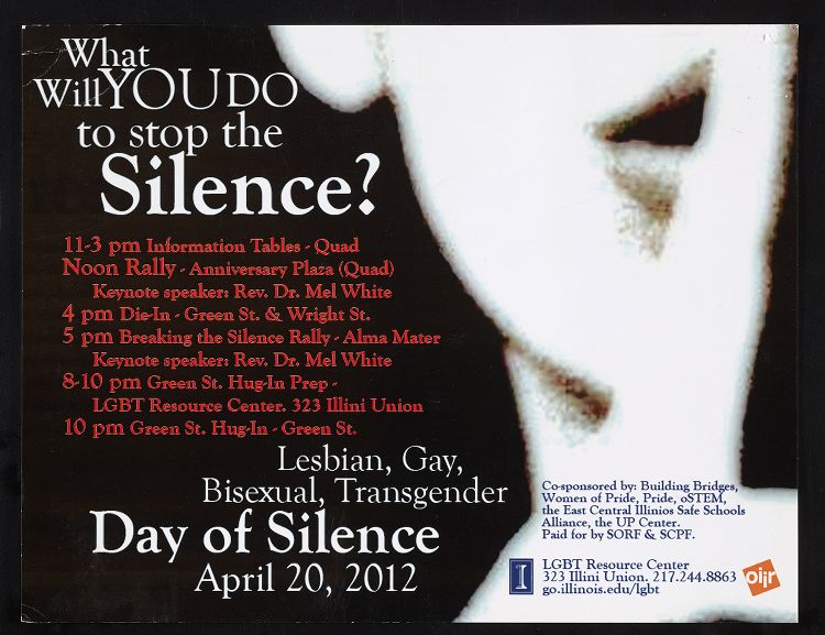 "What do YOU do to stop the Silence? Day of Silence, April 20, 2012"